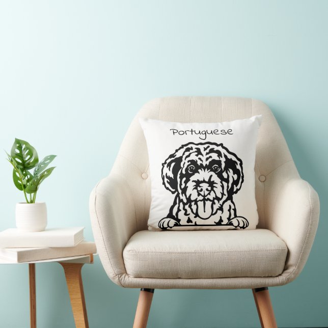 Portuguese Water  dog Cushion (Chair)