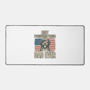 Portuguese Water Dog Dad Patriotic Vintage Desk Mat
