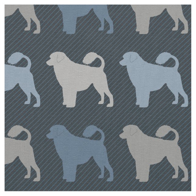 Portuguese Water Dog Fabric (Close Up)