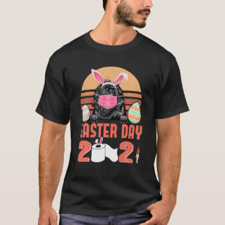Portuguese Water Dog Face Mask Bunny Egg Easter Da T-Shirt