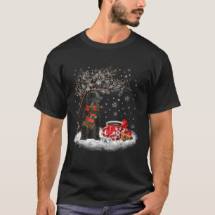 Portuguese Water Dog In The Snow Christmas Winter  T-Shirt
