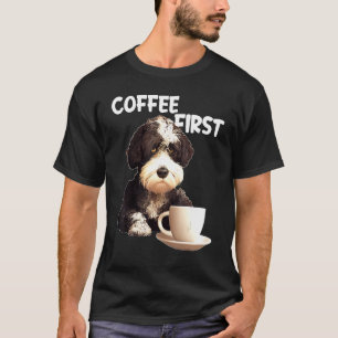 Portuguese Water Dog Morning Coffee Saying T-Shirt