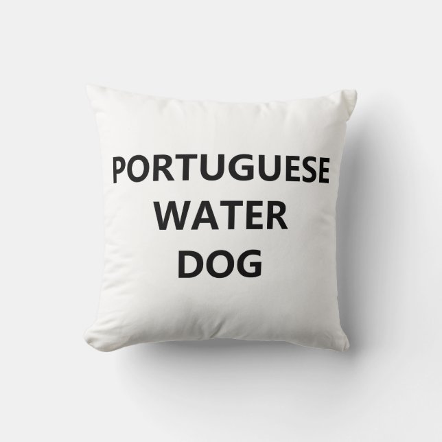 portuguese water dog name cushion (Front)