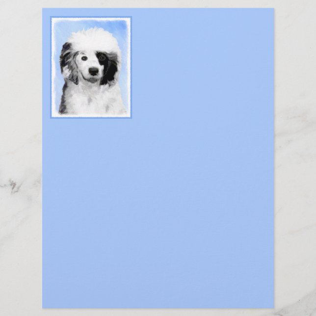 Portuguese Water Dog Painting - Original Dog Art (Front)