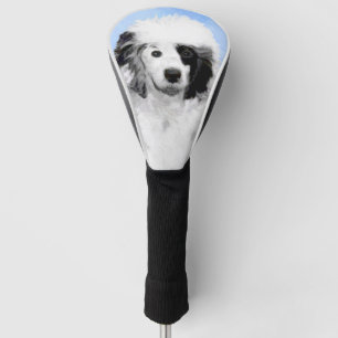 Portuguese Water Dog Painting - Original Dog Art Golf Head Cover