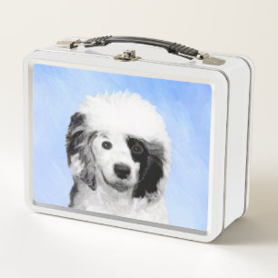 Portuguese Water Dog Painting - Original Dog Art Metal Lunch Box