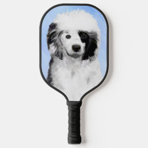 Portuguese Water Dog Painting - Original Dog Art Pickleball Paddle