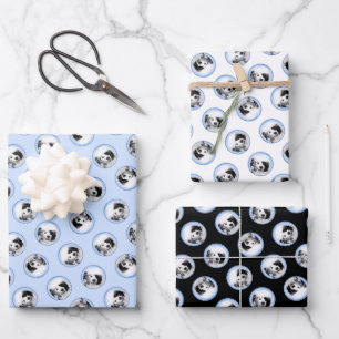 Portuguese Water Dog Painting PWD Original Dog Art Wrapping Paper Sheet