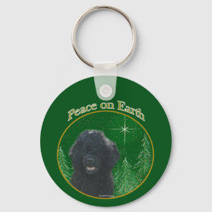Portuguese Water Dog Peace Key Ring