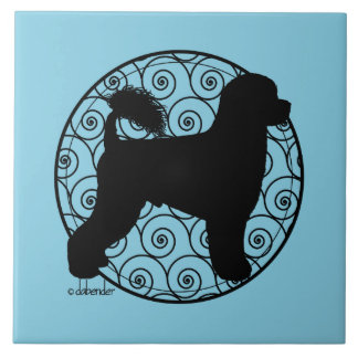 Portuguese Water Dog Retriever Waves Tile