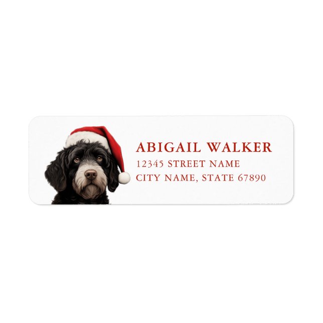 Portuguese Water Dog Return Address Labels (Front)