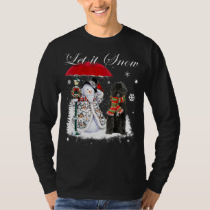 Portuguese Water Dog Santa Christmas Snowman Xmas  T-Shirt