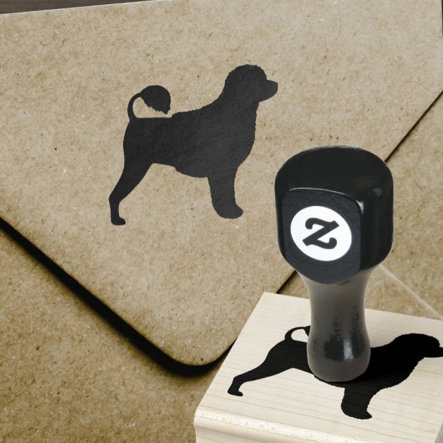 Portuguese Water Dog Silhouette Rubber Stamp (Creator Uploaded)