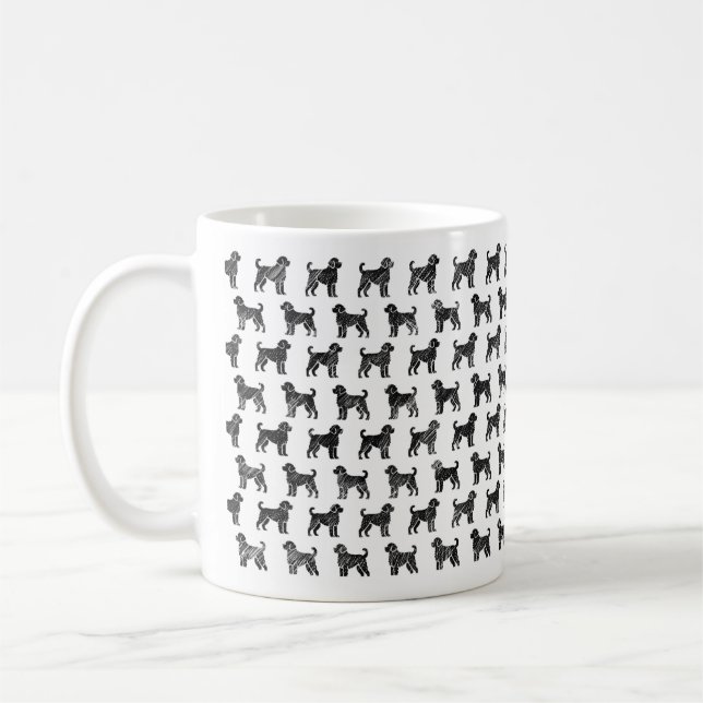 Portuguese Water Dog Sketch Design Mug (Left)