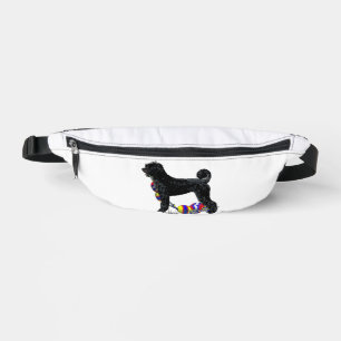 Portuguese Water Dog Standing with Float Line Bum Bags