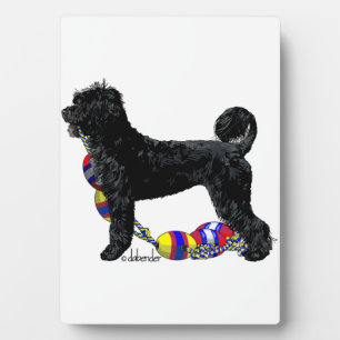 Portuguese Water Dog Standing with Float Line Plaque