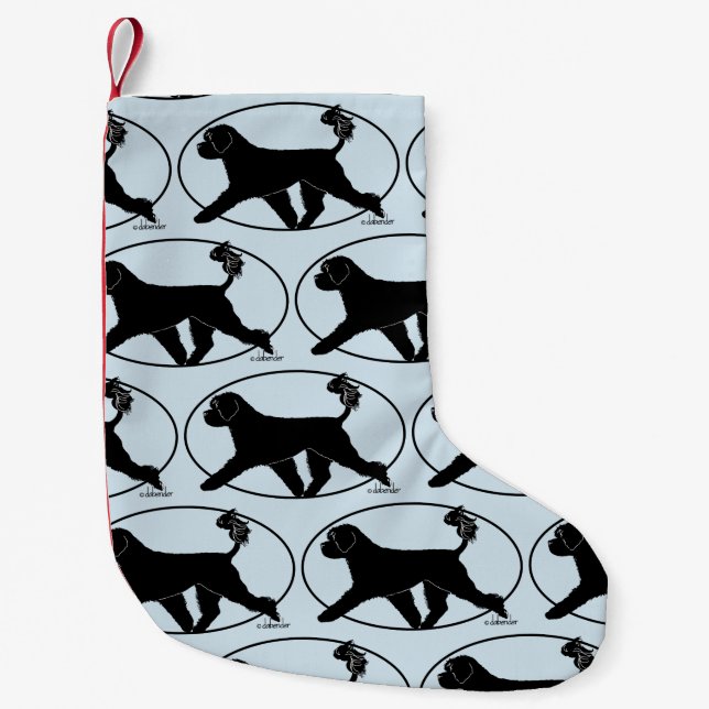Portuguese Water Dog Trotting Retriever Small Christmas Stocking (Front)