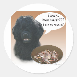 Portuguese Water Dog Turkey Classic Round Sticker