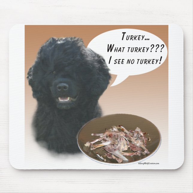 Portuguese Water Dog Turkey Mouse Pad (Front)