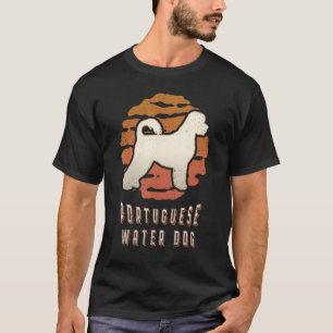 Portuguese Water Dog Vintage Retro Classic Dog Sun T-Shirt