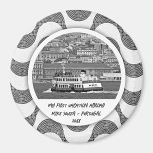 Portuguese waves cobblestone First Vacation Magnet