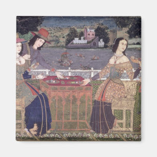 Portuguese women eating a meal, Goa Magnet