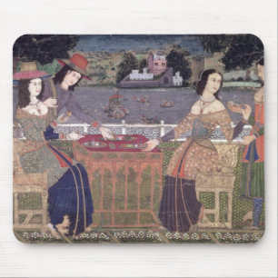 Portuguese women eating a meal, Goa Mouse Pad