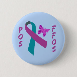 POS-FFOS Suicide Survivors Ribbon & Butterfly 6 Cm Round Badge