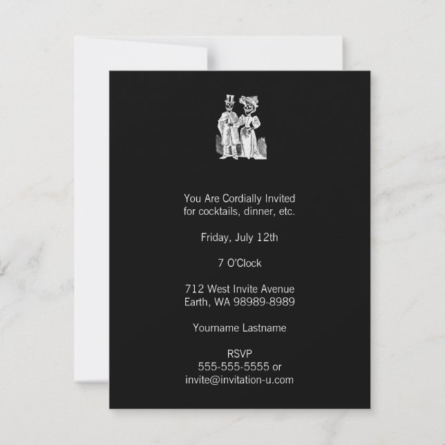 Posada Calavera Couple Invitation (Front)