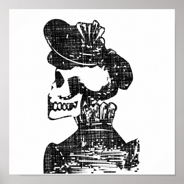 Posada Calavera Skull Bonnet Two-Tone Poster (Front)