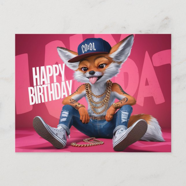 Poscards Happy Birthday Renard 07 Postcard (Front)
