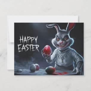 Poscards Happy Easter Rabbit Oeuf Horror 09 Postcard