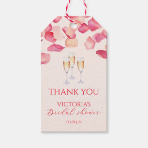 Pose Petals and Prosecco Bridal Shower Gift Tags