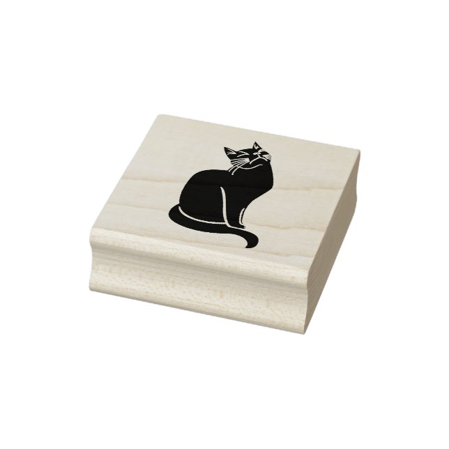Posed Kittie in a Sitting Position Art Stanp Rubber Stamp (Stamp)