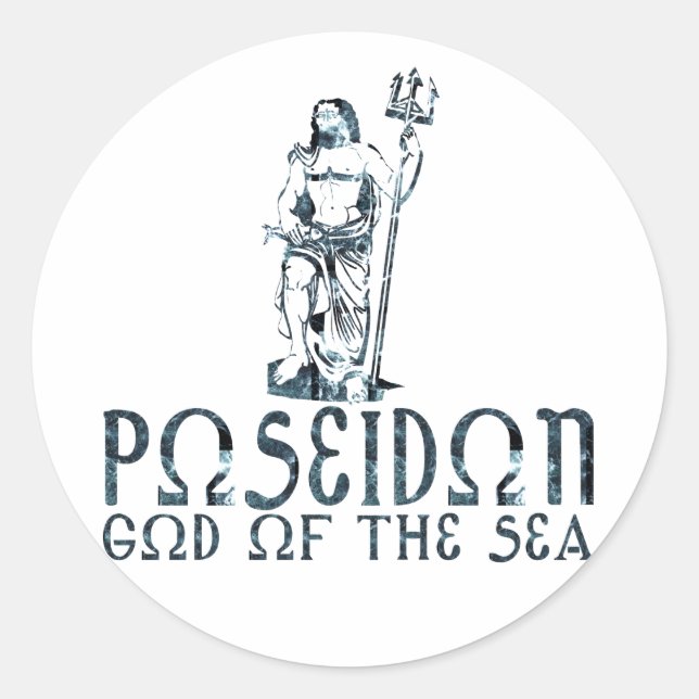 Poseidon Classic Round Sticker (Front)
