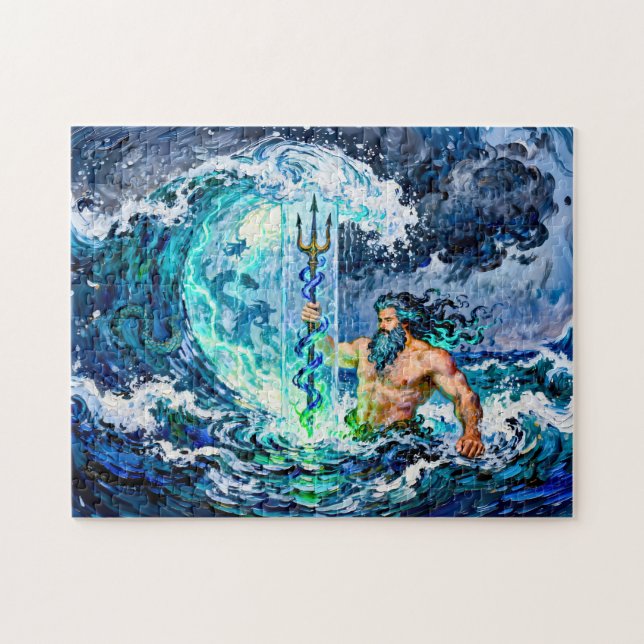 Poseidon God of the Sea Jigsaw Puzzle (Horizontal)