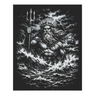 Poseidon — Lord of the Deep by BurnsInHell Poster