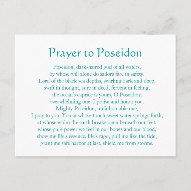 Poseidon Postcard (Front)