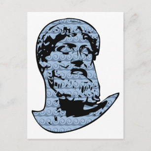 Poseidon statue postcard