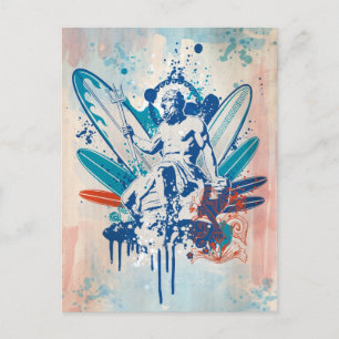poseidon surfer postcard