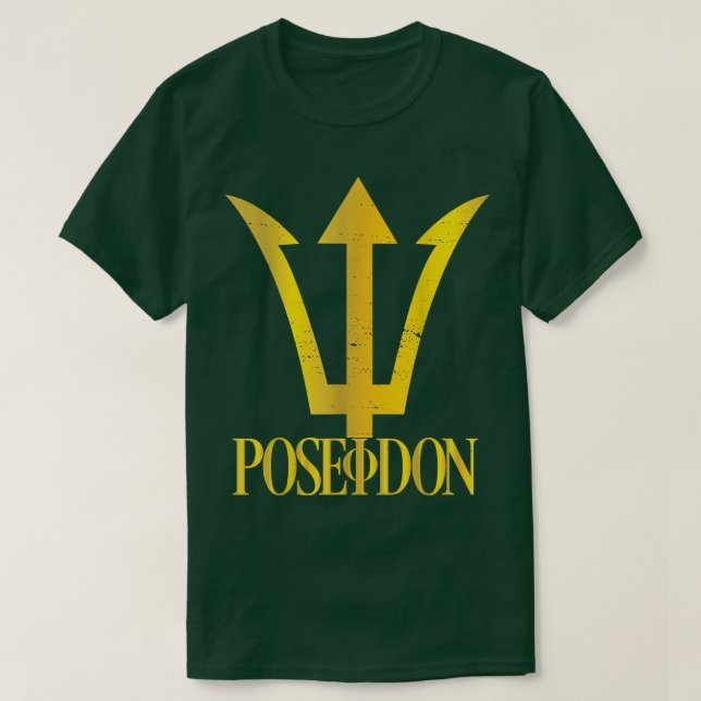 Poseidon Trident Ancient Greece Power Symbol Sea G T-Shirt (Design Front)