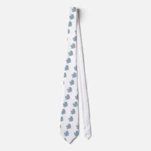 Poseidon Trident Waves Drawing Tie