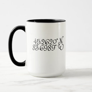 Posen Michigan Longitude & Latitude coffee mug