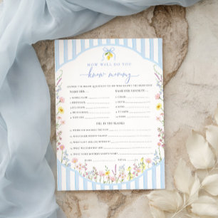 Posey How Well Do You Know Mummy Game Invitation