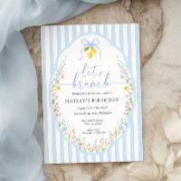 Posey Wildflower Blue Bow Birthday Brunch