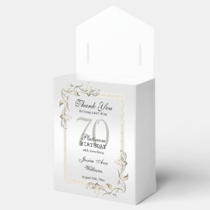 Posh 70th Platinum Birthday Favour Box