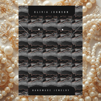 Posh Agate Marble Jewelry Display Card