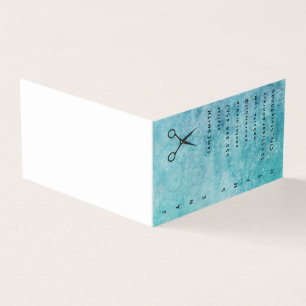 Posh Blue Grey Texture Stylist Business Card