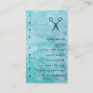 Posh Blue Grey Texture Stylist Business Card