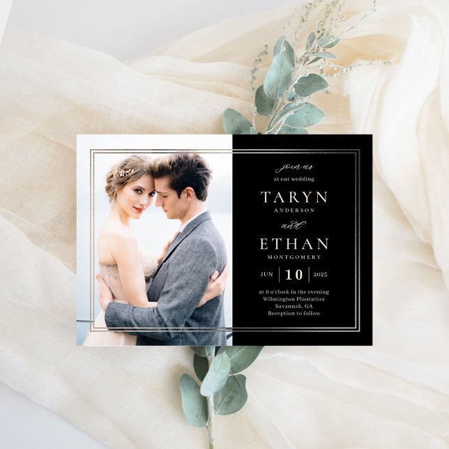 Posh Border Photo Wedding Invitation PBD (Creator Uploaded)